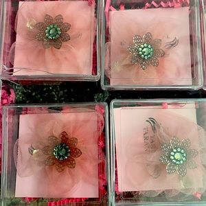 Tarina Tarantino side clip tulle and rhinestone x3